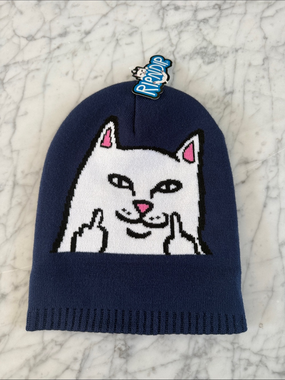 NWT Rip N Dip Peaking Nermal Beanie Navy OSFA Adult